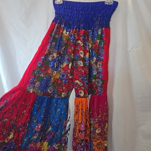 Kathmandu Imports Patchwork Pants Boho Peasant Hippie Festival Standard Size - Picture 9 of 16